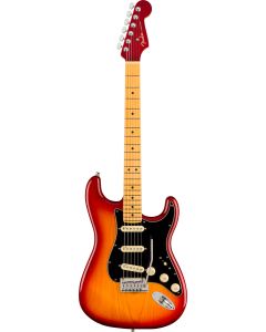 Fender American Ultra Luxe Stratocaster, Maple Fingerboard in Plasma Red Burst