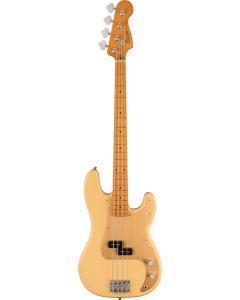 Squier 40th Anniversary Precision Bass, Vintage Edition, Maple Fingerboard, Gold Anodized Pickguard in Satin Vintage Blonde