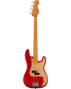 Squier 40th Anniversary Precision Bass, Vintage Edition, Maple Fingerboard, Gold Anodized Pickguard in Satin Dakota Red