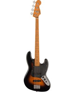 Squier 40th Anniversary Jazz Bass, Vintage Edition, Maple Fingerboard, Black Anodized Pickguard in Satin Wide 2-Color Sunburst