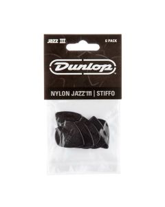 Dunlop Player's Pack Nylon Jazz III Stiffo - Black (6 pack)