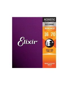 Elixir #11306: Acoustic NW Baritone 6 St Set 016-070
