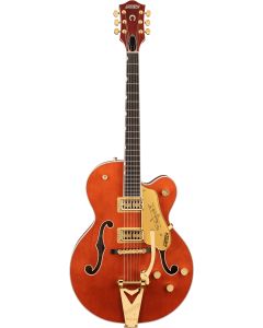 Gretsch G6120TG Players Edition Nashville® Hollow Body with String-Thru Bigsby® and Gold Hardware in Orange Stain