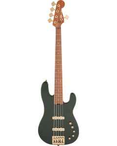 Charvel Pro-Mod San Dimas® Bass JJ V, Caramelized Maple Fingerboard in Lambo Green Metallic