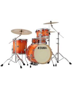 The TAMA Superstar Classic 4-Piece Shell Pack with 18" Bass Drum in - Tangerine Lacquer Burst (TLB) - with SM5W Hardware Pack Included