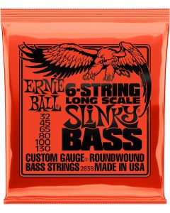 Ernie Ball 6-String Slinky Nickel Wound Bass Set, .032 - .130 2838