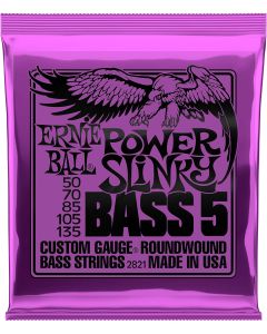 Ernie Ball 5-String Power Slinky Nickel Wound Bass Set, .050 - .135 2821