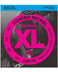 D'Addario EXP170 Coated Bass Guitar Strings, Light, 45-100, Long Scale