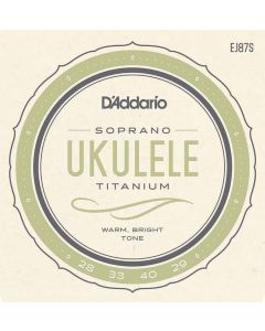 D'Addario EJ87S Titanium Ukulele Strings, Soprano 1
