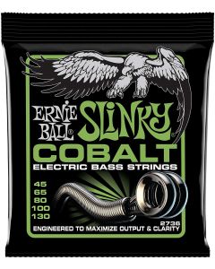 Ernie Ball Cobalt 5-String Regular Slinky Bass Strings, 45-130  2736