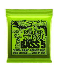Ernie Ball Regular Slinky 5-String Nickel Wound Electric Bass Strings - (45-130) 2836
