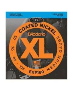 D'Addario EXP160 Coated Bass Guitar Strings, Medium, 50-105, Long Scale