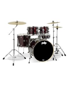 PDP Mainstage Series 5-Piece Drum Set, 22-inch Bass Drum in Black Cherry
