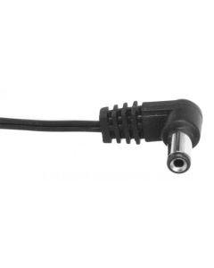 CIOKS Type 1 - 5,5/2,1mm DC-plug, centre negative, L-shape, 80cm (black)