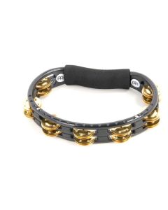 Meinl Percussion Hand Held Molded ABS Tambourine, Black, Solid Brass Jingles