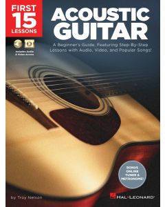 First 15 Lessons - Acoustic Guitar (Book/Online Media)