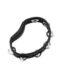 Meinl Percussion Molded ABS Tambourine, Black, Single Row, Stainless Steel Jingles