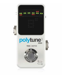 TC Electronic Polytune 3 Mini WHITE Polyphonic Tuner w/Built-In BONAFIDE BUFFER