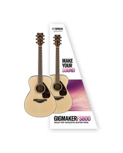 Yamaha GIGMAKERFS800 Solid-Top Concert Body Acoustic Guitar Pack