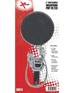 XTREME Dual Screen Microphone Pop Filter