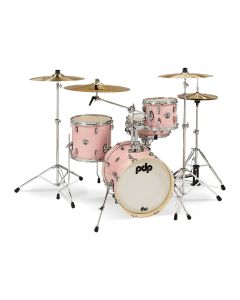 PDP New Yorker Shell Pack (14x16BD, 8x10, 12x13 Floor, 5x14 Snare) in Pale Rose Sparkle