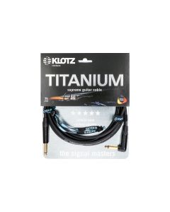 KLOTZ Guitar 6m (20ft) Titanium Instrument Cable Right Angle