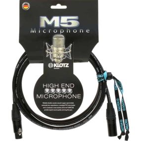 Klotz high end microphone cable with unique Setup, double bare copper spiral shield and Neutrik XLR