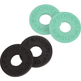 Fender Strap Block, 4-Pack, Black (2) and Surf Green (2)