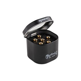 Martin Luxe Liquid Metal Bridge Pins in Gold with Pearl