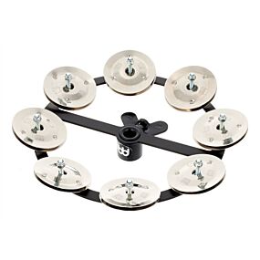 Meinl Percussion HTHH1BK Headliner Series Hihat Tambourine Single Row Stainless Steel Jingles 5"