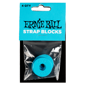 Ernie Ball Strap Blocks 4pk in Blue