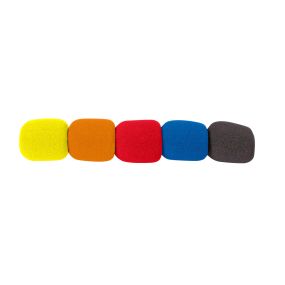 Bag Of 5 Mic Windshields - Assorted Colours