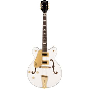 Gretsch G5422GLH Electromatic Classic Hollow Body Double-Cut with Gold Hardware, Left-Handed, in Snowcrest White