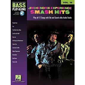 JIMI HENDRIX SMASH HITS BASS PLAYALONG V10 BK/OLA