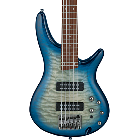 Ibanez SR405EQM 5 String Electric Bass in Stained Cosmic Blue Starburst
