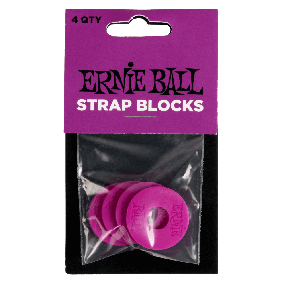 Ernie Ball Strap Blocks 4pk in Purple