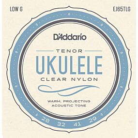 D'Addario EJ65TLGPro-Arté Custom Extruded Nylon Ukulele Strings, Tenor Low-G