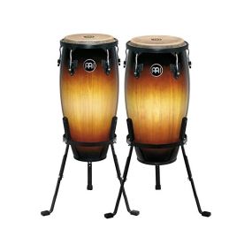 Meinl Percussion 11" & 12" Wood Conga Set, Basket Stands in Vintage Sunburst