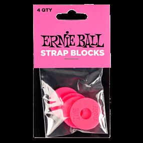 Ernie Ball Strap Blocks 4pk in Pink