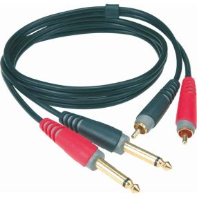 Klotz 6m unbalanced pro twin cable RCA and 1/4" jack plugs