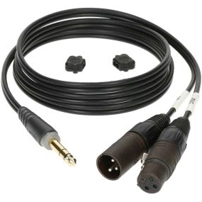 Klotz AY1X0300 3m Insert Cable 1/4" TRS and 2 XLR 3p M/F