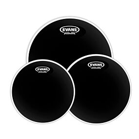 Evans Drumheads Chrome Pack in Black 12", 13" and 16"