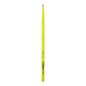 Zildjian Hickory 5A Acorn Wood Tip Drumsticks - Neon Yellow