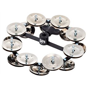 Meinl Percussion HTHH2BK Headliner Series Hihat Tambourine Dual Row Stainless Steel Jingles 5"