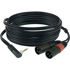 Klotz AY9A0200 2m Y Cable Angled Stereo Mini Jack 2xXLRM
