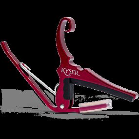 Kyser Quick Change Acoustic Guitar Capo in Ruby Red