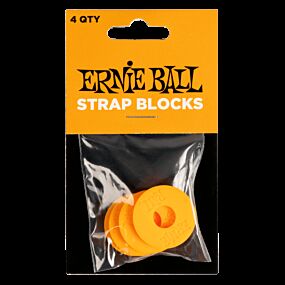 Ernie Ball Strap Blocks 4pk in Orange
