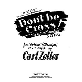 DONT BE CROSS SONG VCE/PNO