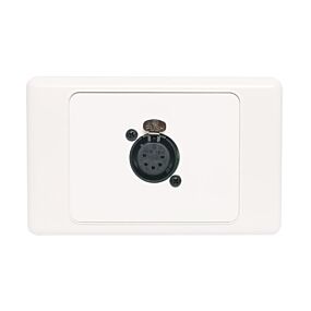 Altronics Redback 5 Pin XLR Horizontal Microphone Wallplate