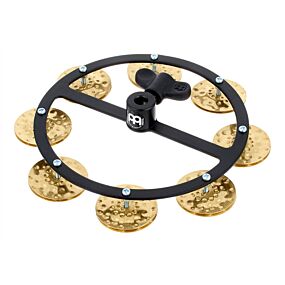 Meinl Percussion HTHH1BBK Headliner Series Hihat Tambourine Single Row Hammered Brass Jingles 5"